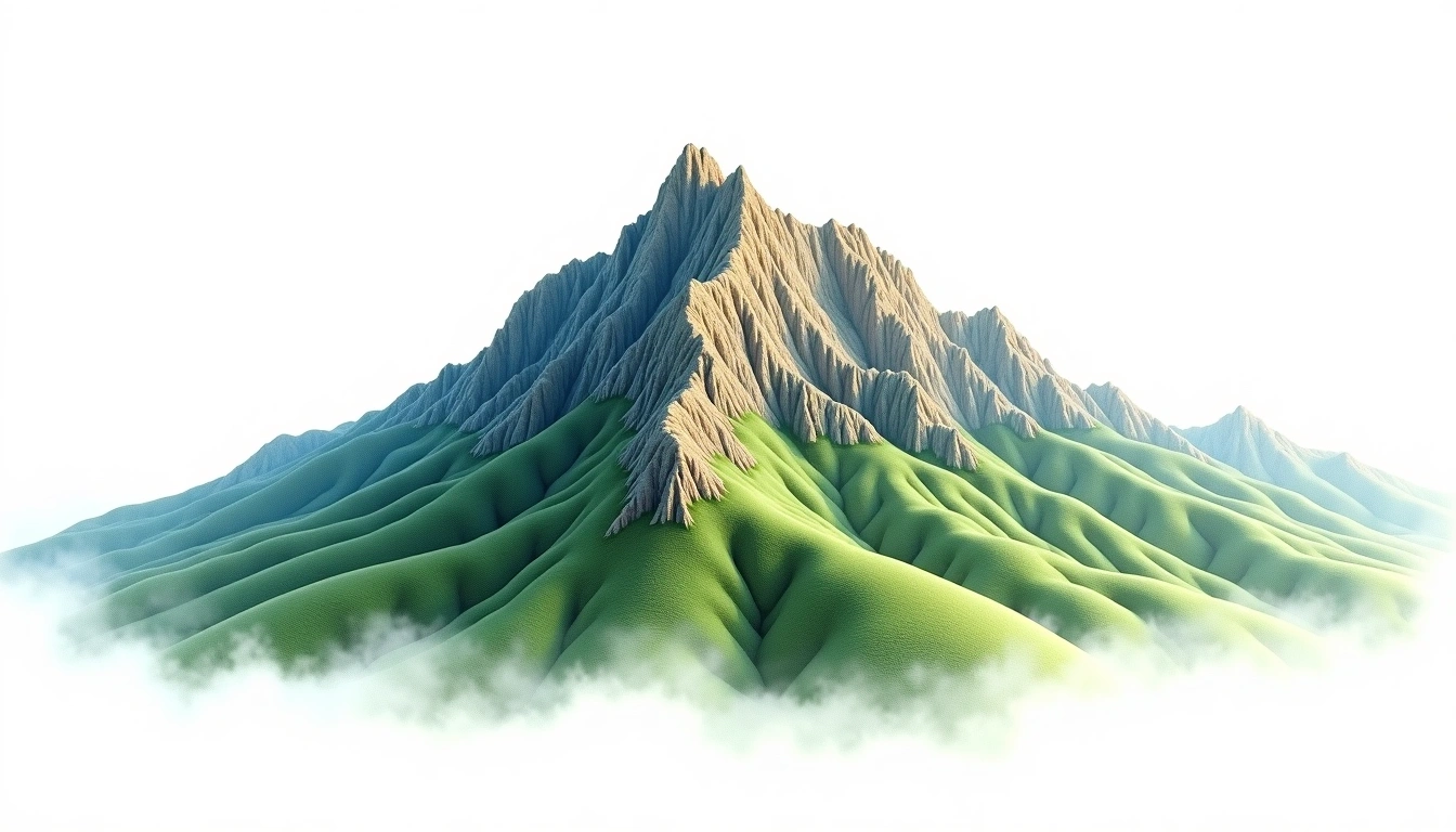 Unjangsan — 1,126m — South Korea — watercolor illustration