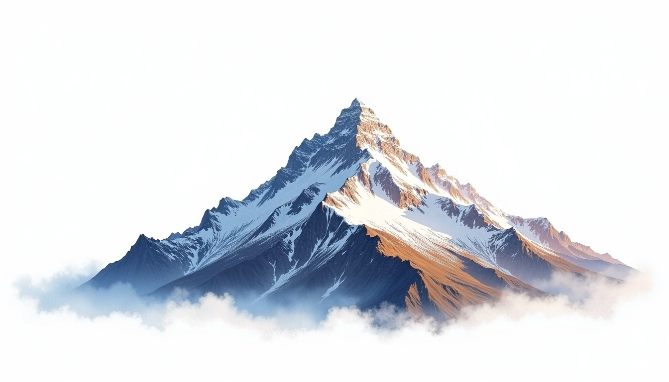 Uranostind — 2,157m — Norway — watercolor illustration