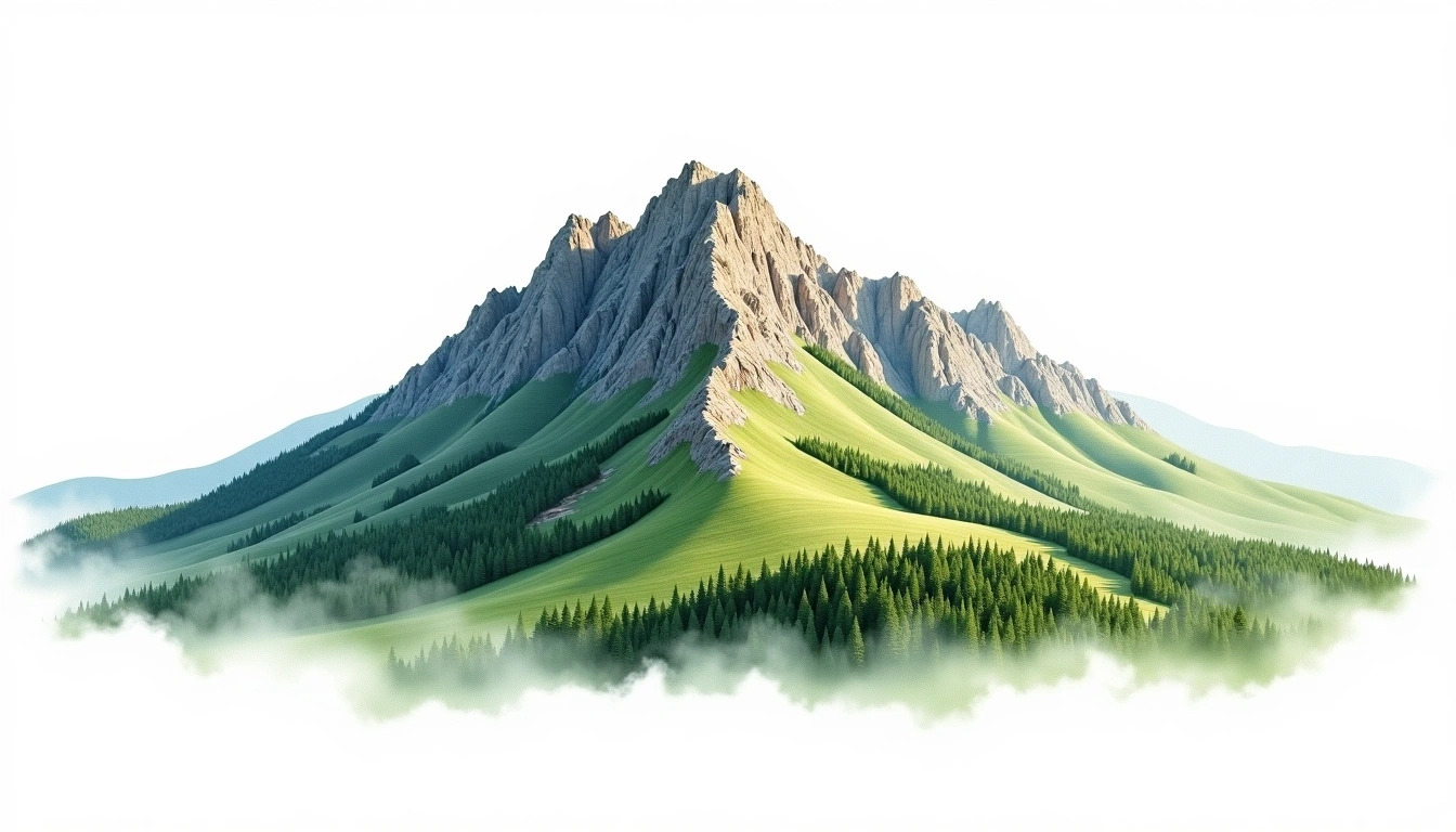 Vishtea Mare — 2,527m — Romania — watercolor illustration