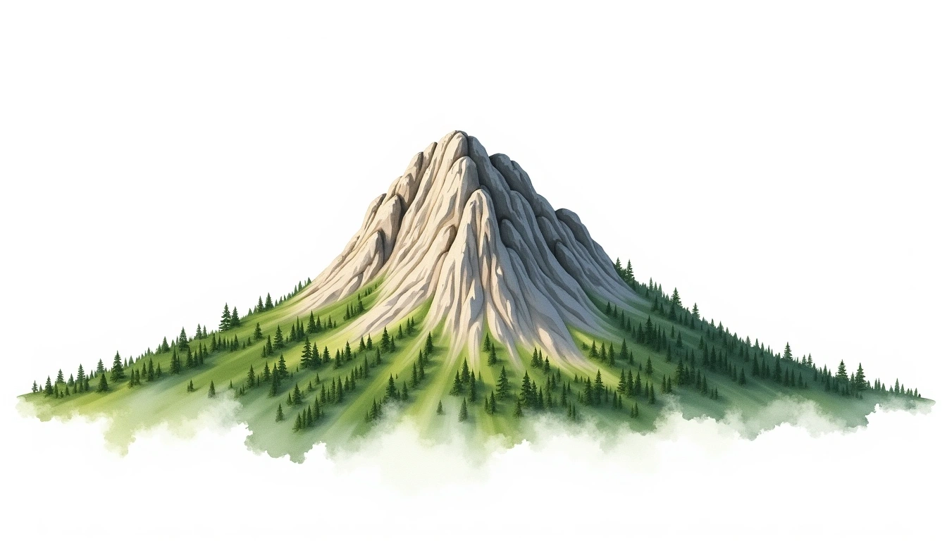 Vitosha — 2,290m — Bulgaria — watercolor illustration