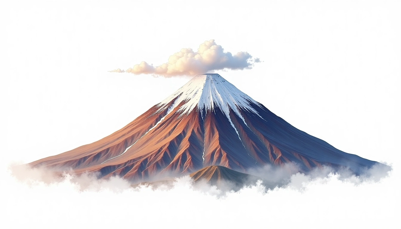 Volcan Carihuairazo — 5,018m — Ecuador — watercolor illustration