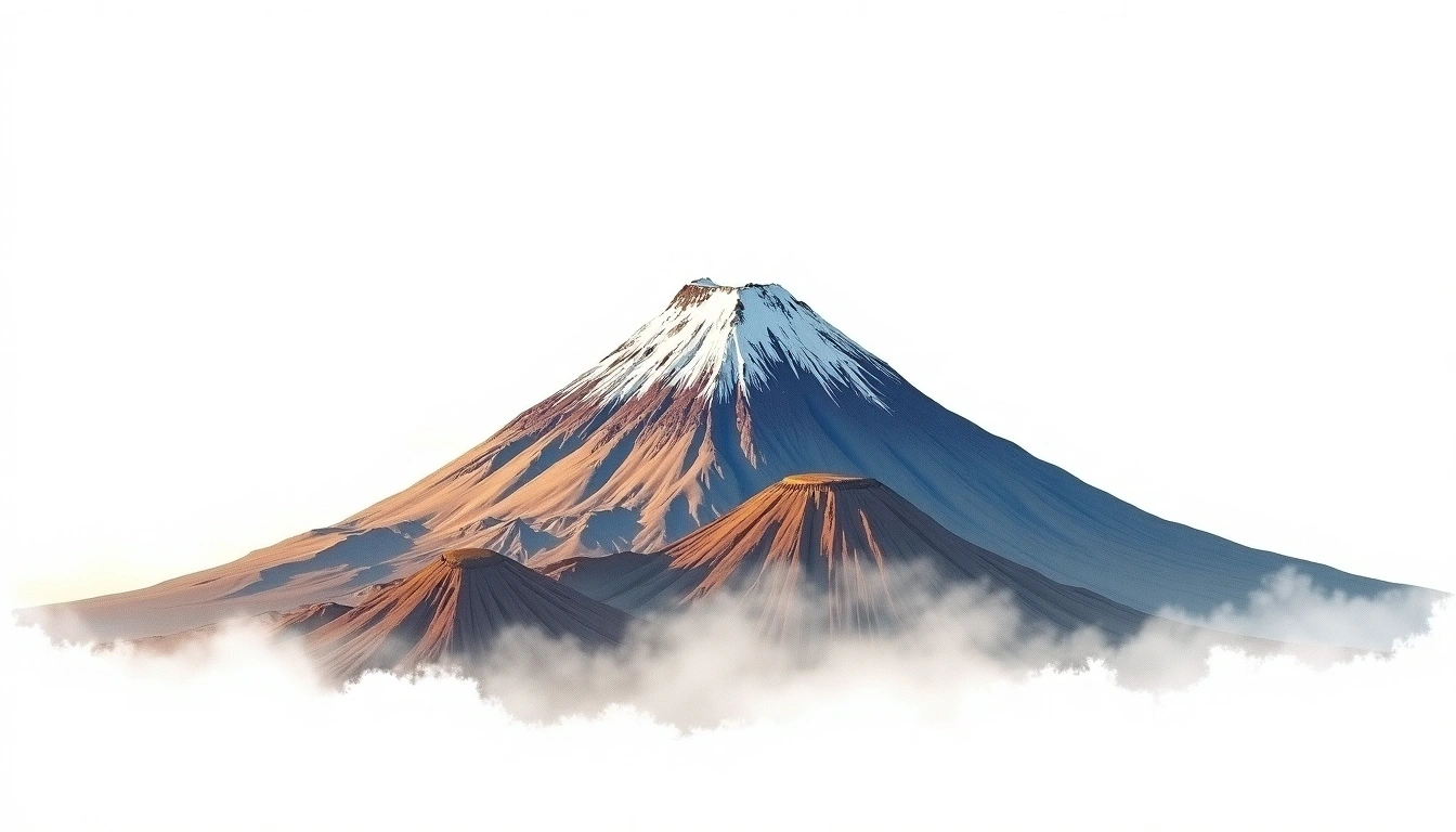 Volcan Misti — 5,822m — Peru — watercolor illustration