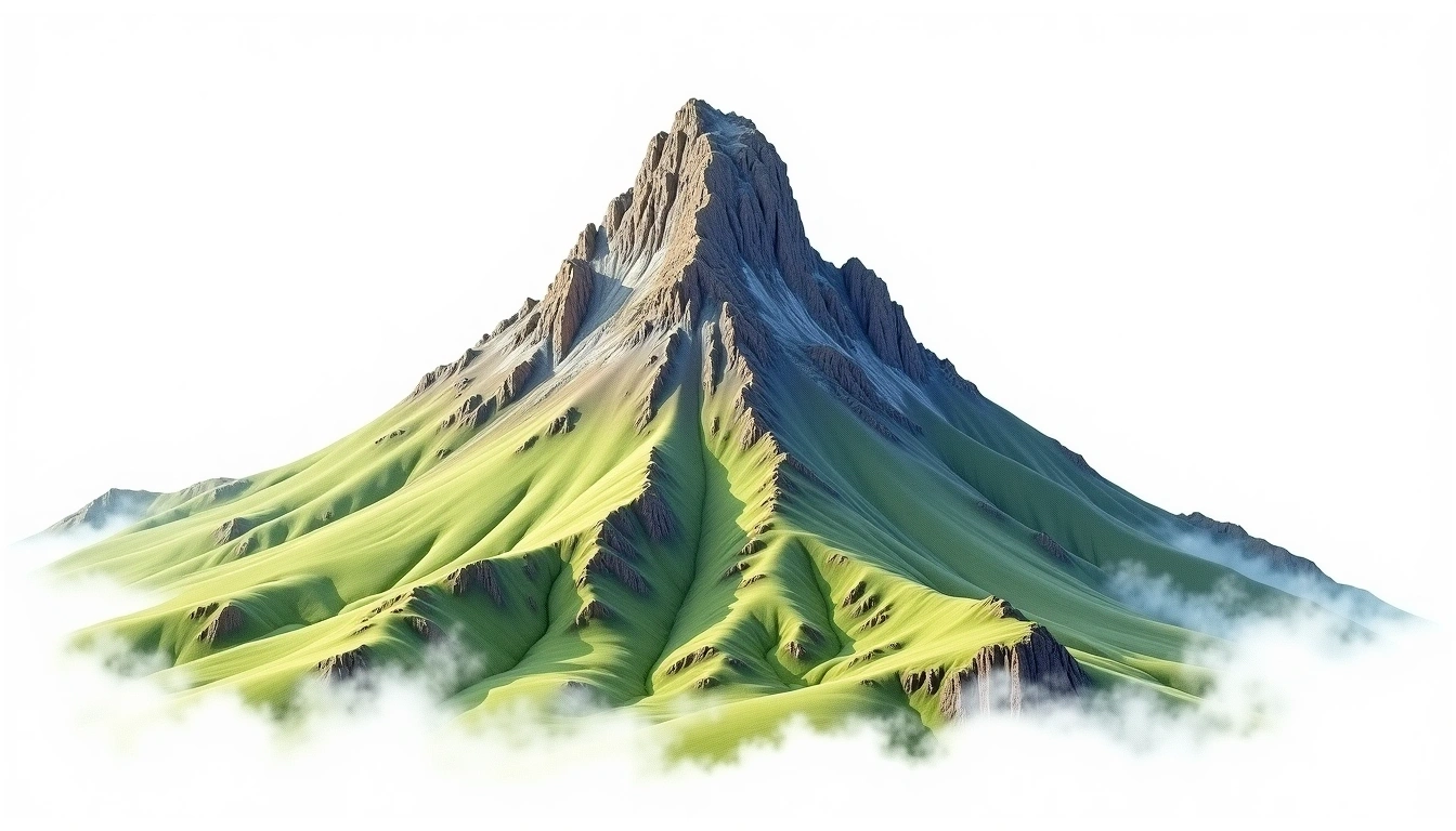 Volcan Reventador — 3,562m — Ecuador — watercolor illustration