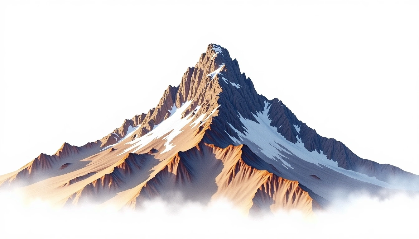 Volcan Ruminahui — 4,721m — Ecuador — watercolor illustration