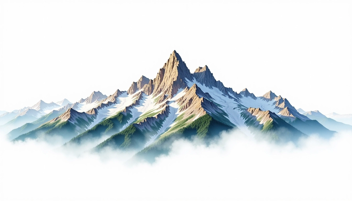 Watzmann — 2,713m — Germany — watercolor illustration