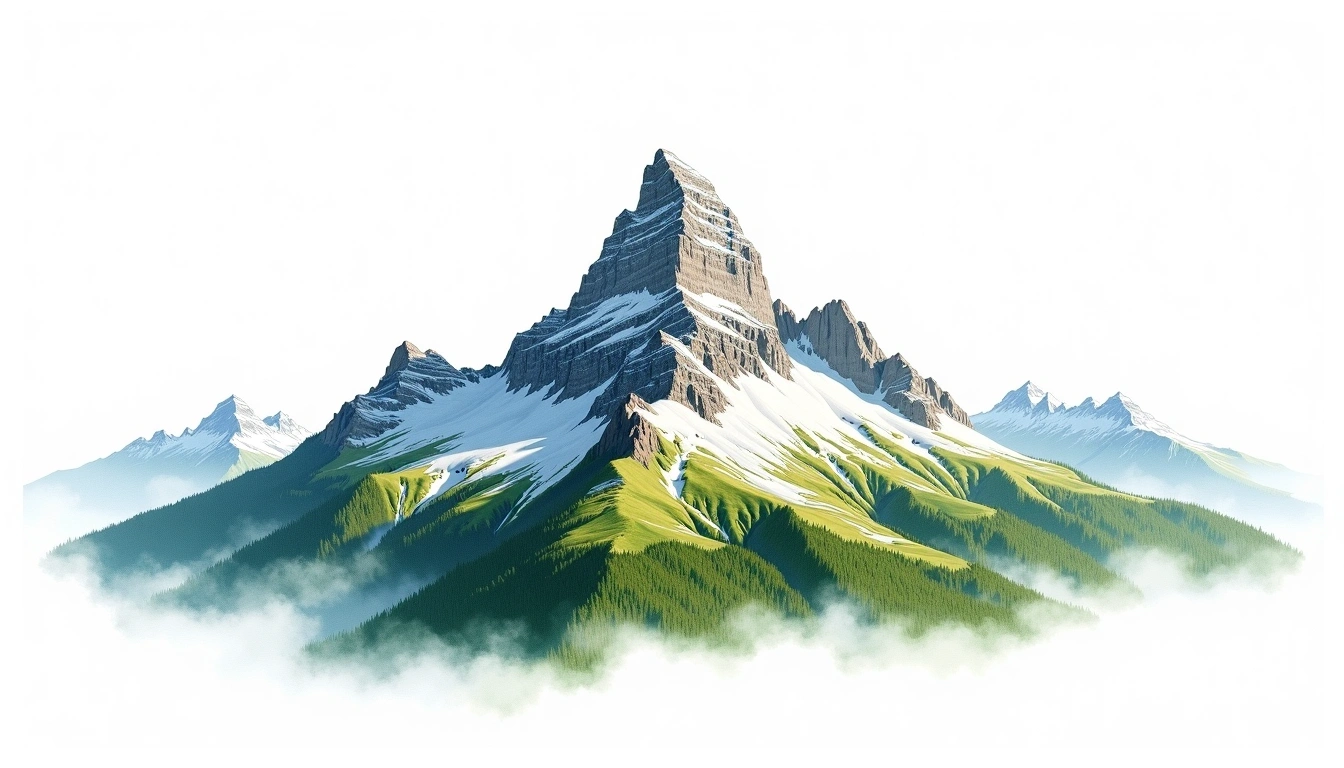 Weisshorn Arosa — 2,653m — Switzerland — watercolor illustration