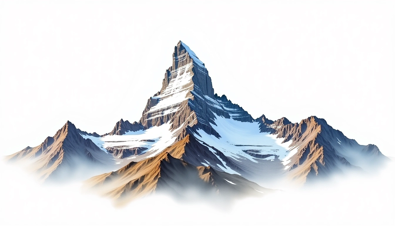 Wetterhorn Peak — 4,272m — United States — watercolor illustration