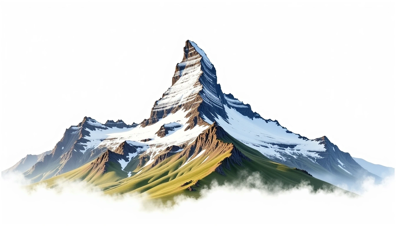 Wetterhorn — 3,692m — Switzerland — watercolor illustration