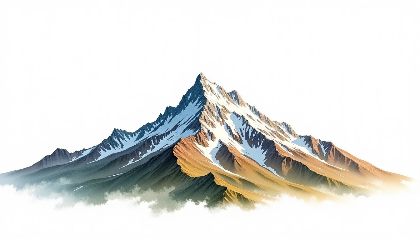 White Mountain Peak — 4,342m — United States — watercolor illustration