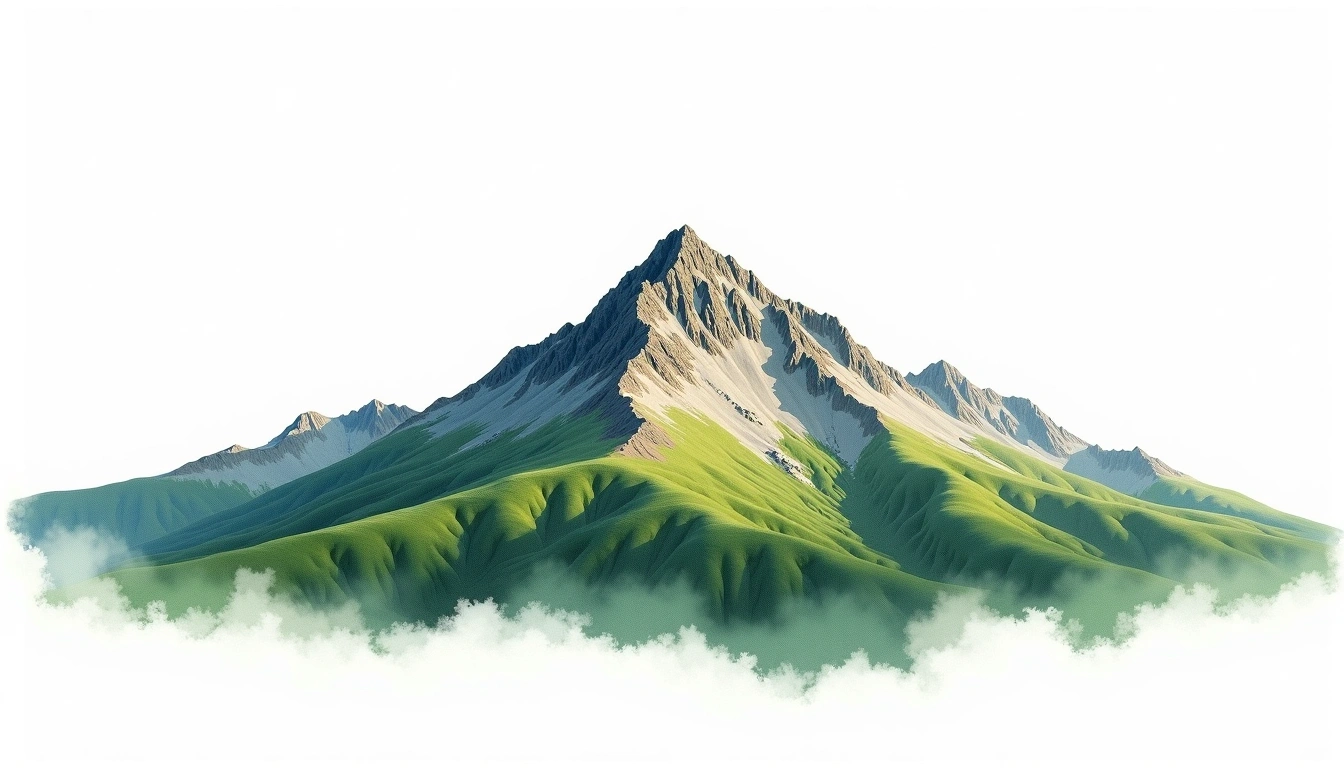 Whiteface Mountain — 1,483m — United States — watercolor illustration