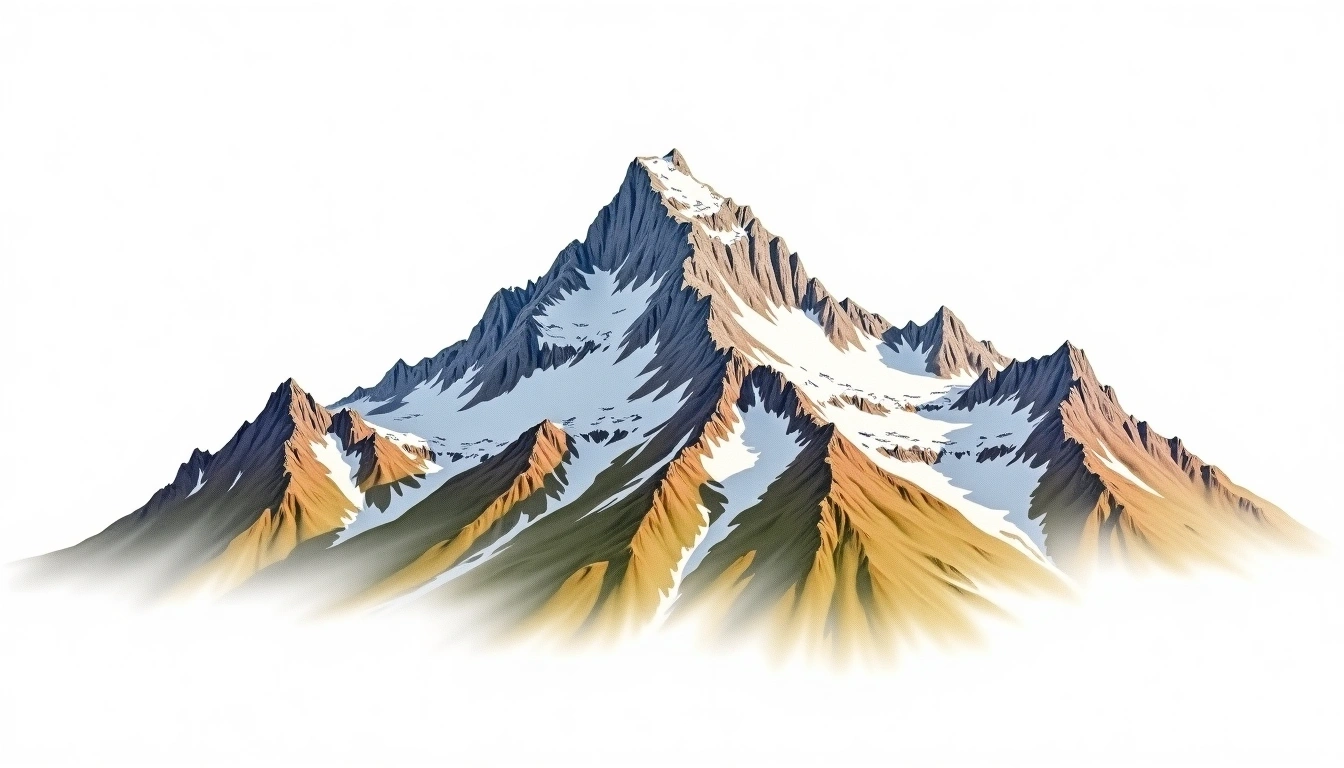 Wildstrubel — 3,244m — Switzerland — watercolor illustration