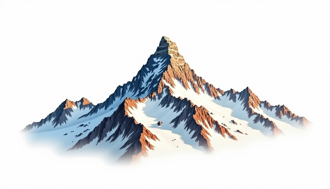 Winchell Peak — 4,256m — United States — watercolor illustration
