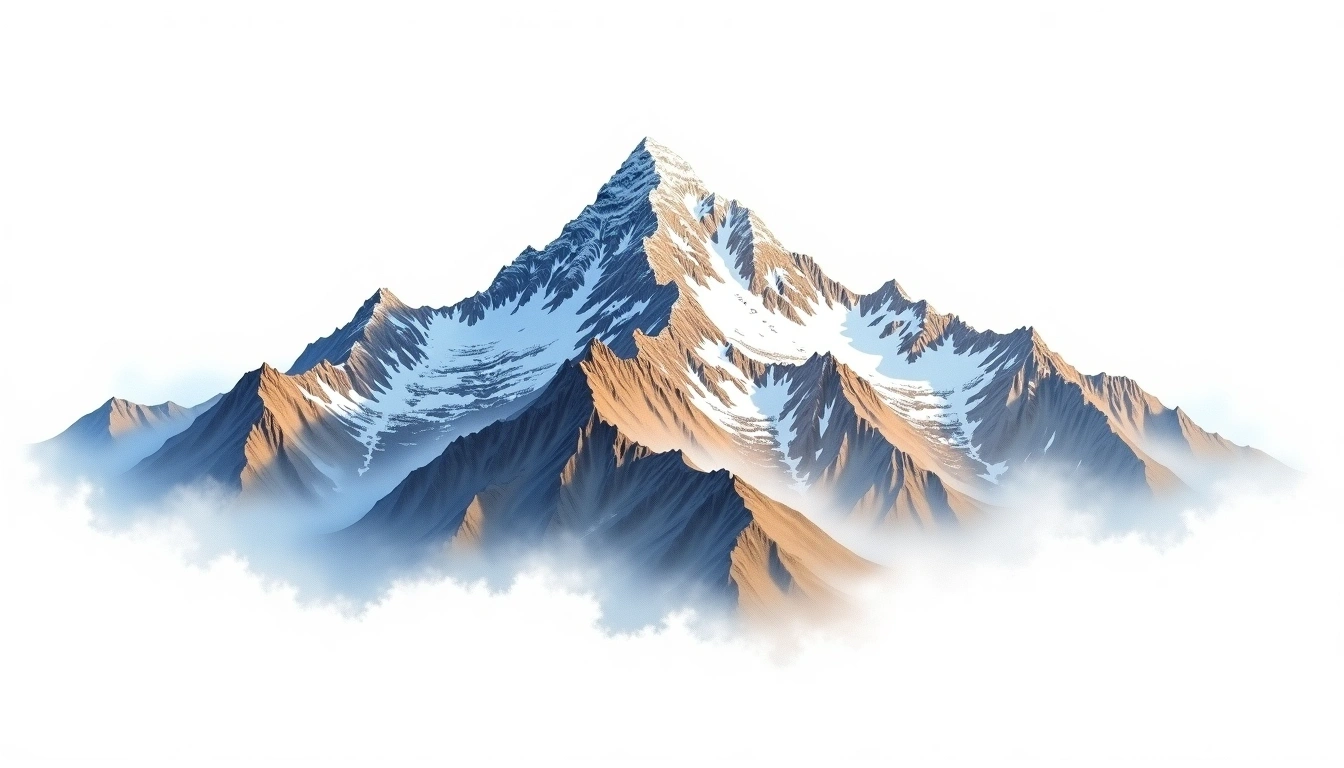 Windom Peak — 4,292m — United States — watercolor illustration