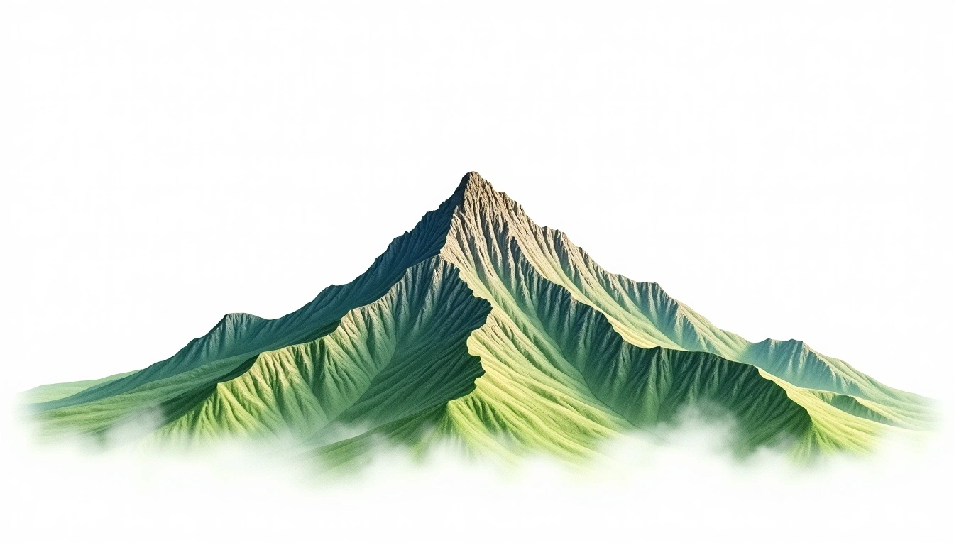Wright Peak — 1,392m — United States — watercolor illustration