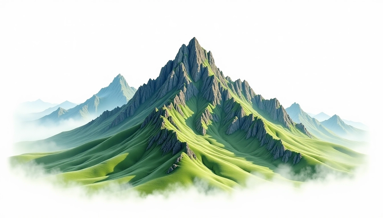 Xiangyang Shan — 3,603m — Taiwan — watercolor illustration