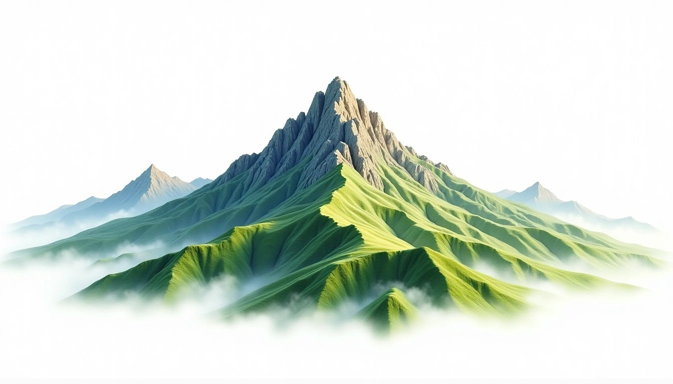 Xinkang Shan — 3,331m — Taiwan — watercolor illustration