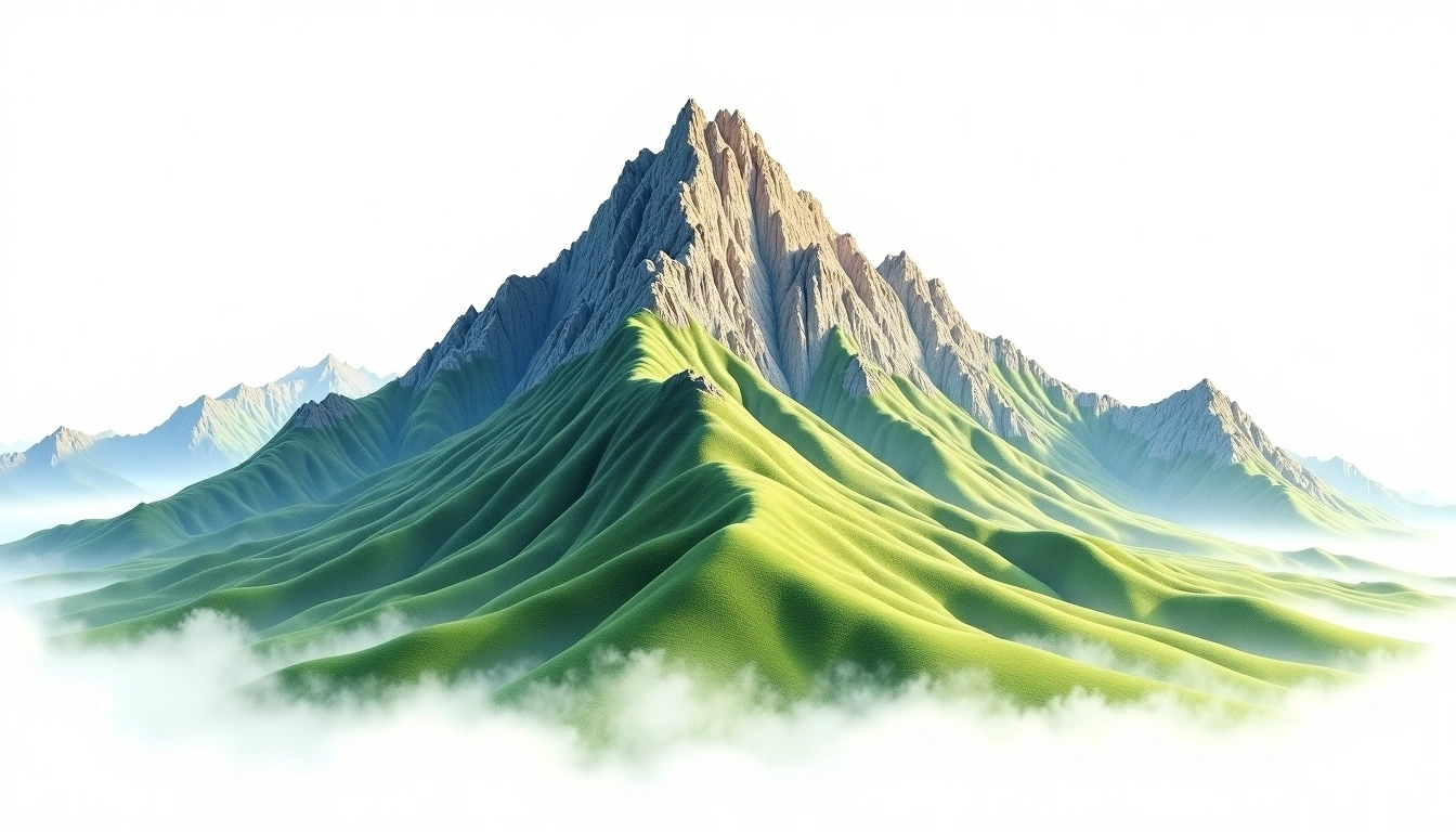 Xueshan Beifeng — 3,703m — Taiwan — watercolor illustration