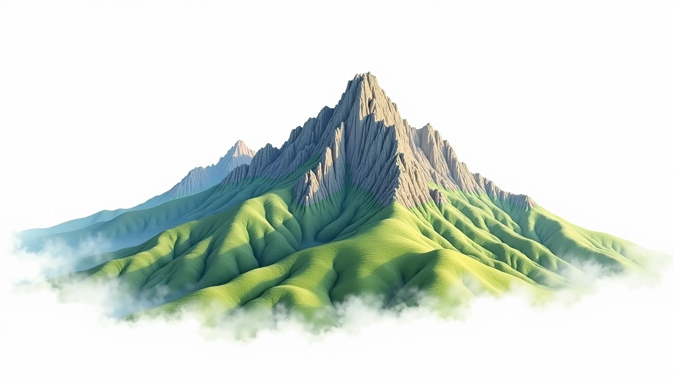 Xueshan Dongfeng — 3,201m — Taiwan — watercolor illustration