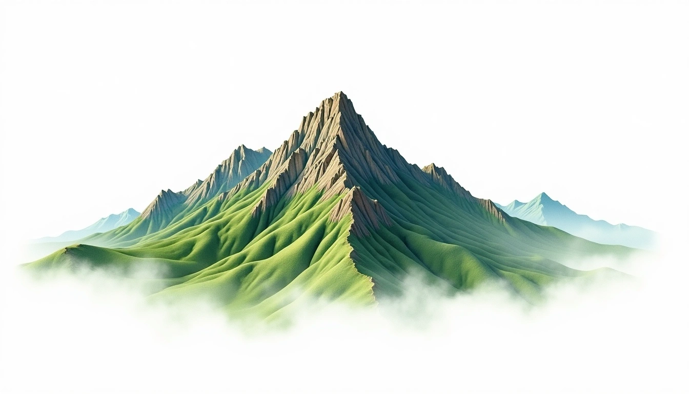 Yeongchwisan — 510m — South Korea — watercolor illustration