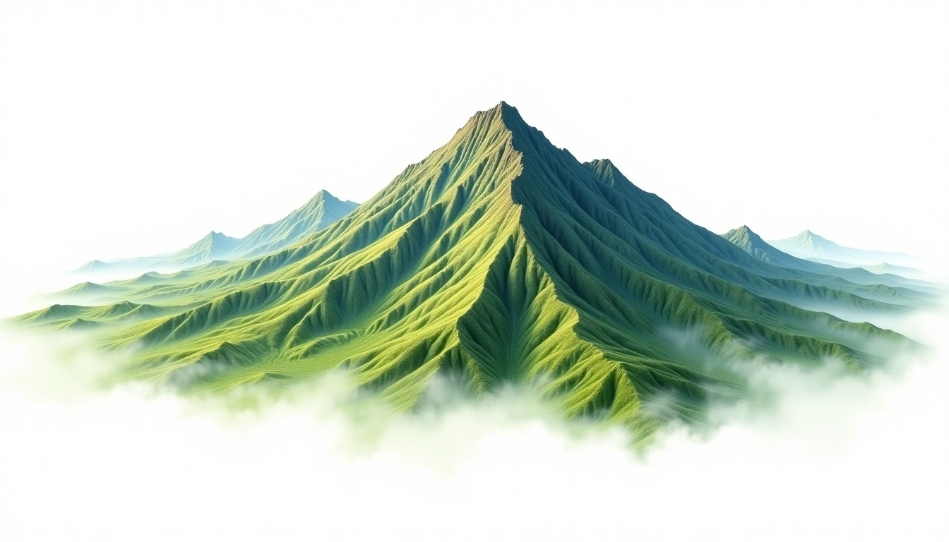 Yeonhwasan — 1,043m — South Korea — watercolor illustration