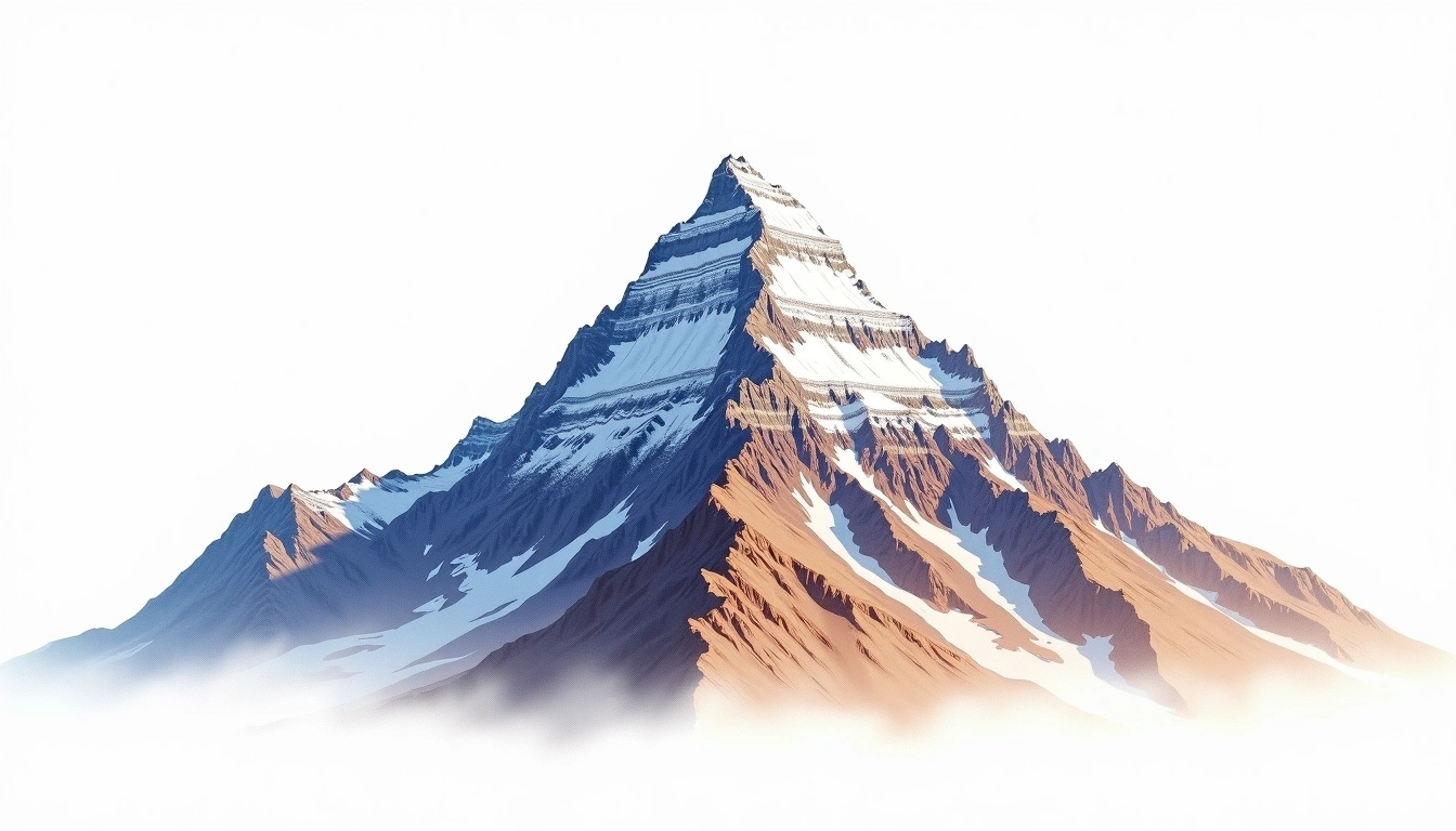 Yerupaja — 6,634m — Peru — watercolor illustration