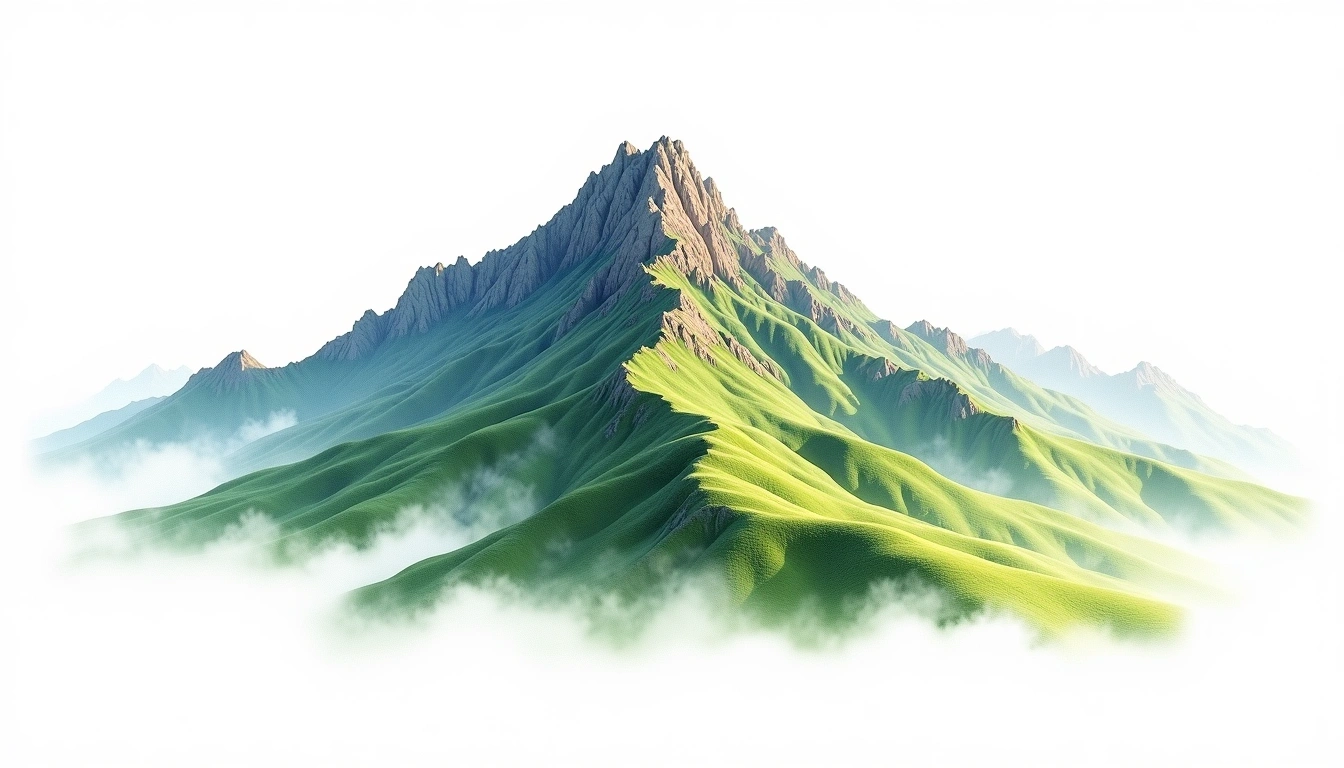 Yixiqingmazhi Shan — 3,245m — Taiwan — watercolor illustration