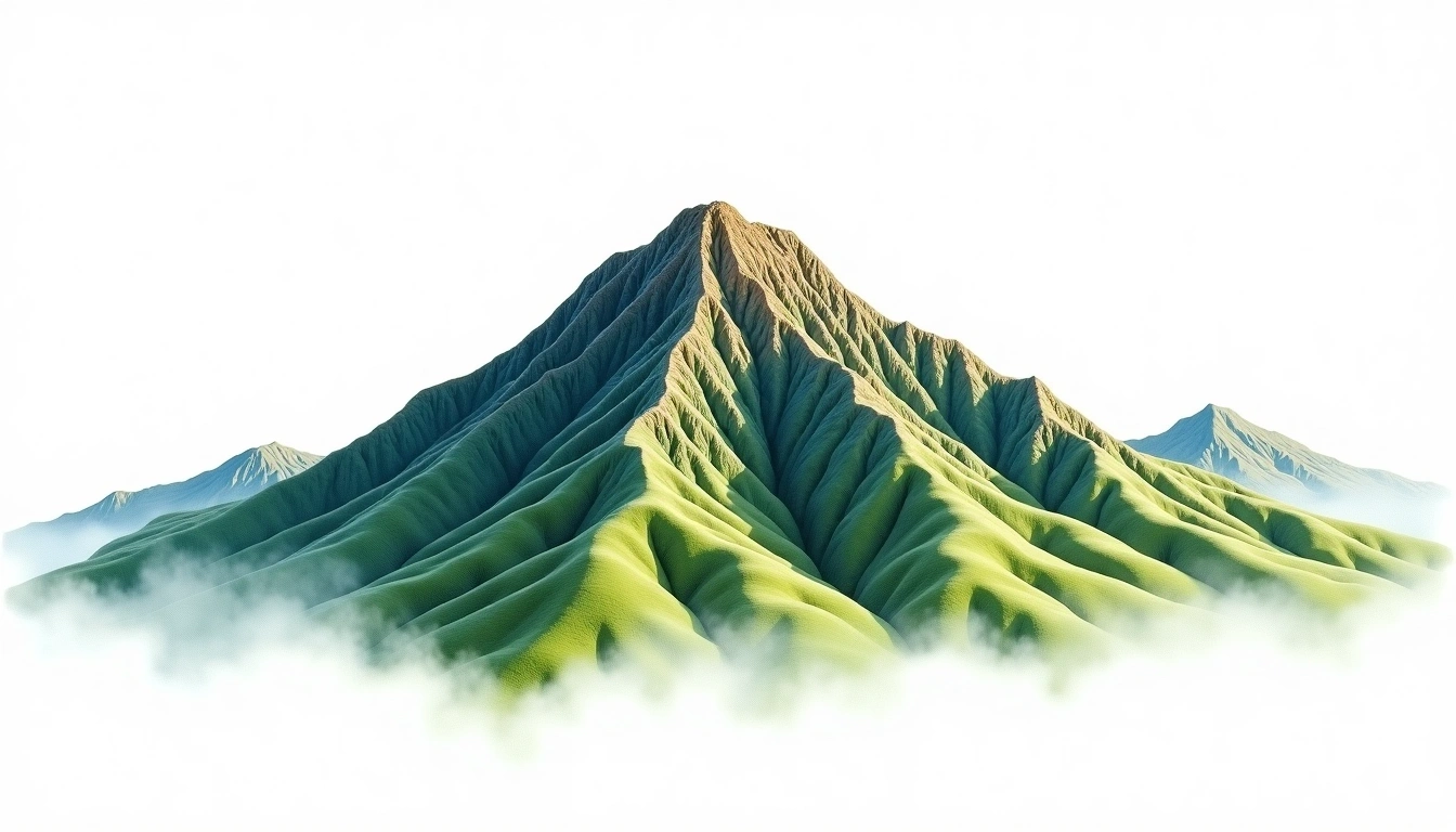 Yongmunsan — 1,157m — South Korea — watercolor illustration