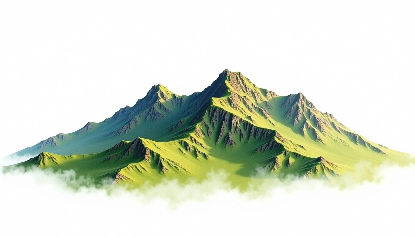 Yr Elen — 962m — United Kingdom — watercolor illustration